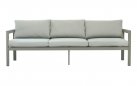 MARSIGLIA sofa ogrodowa aluminiowa 3-osobowa z poduszkami taupe