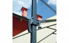 Kwadratowy parasol ogrodowy z nogą boczną ANTRACYT i poszyciem kremowym 3x3 TAKAMAKA