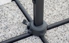 Kwadratowy parasol ogrodowy z nogą boczną ANTRACYT i poszyciem kremowym 3x3 TAKAMAKA