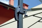 Kwadratowy parasol ogrodowy z nogą boczną ANTRACYT i poszyciem kremowym 3x4 TAKAMAKA