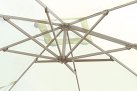 Kwadratowy parasol ogrodowy z nogą boczną TAUPE i poszyciem kremowym 3x4 TAKAMAKA
