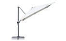 Parasol ogrodowy BATISTA 3×4 m z grafitowego aluminium i tkaniną ecru 