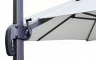 Parasol ogrodowy BATISTA 3×4 m z grafitowego aluminium i tkaniną ecru 