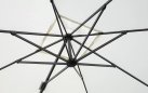 Parasol ogrodowy BATISTA 3×4 m z grafitowego aluminium i tkaniną ecru 