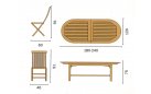 Stół ogrodowy ALICUDI 180/240×120 rozkładany z drewna teak na taras lub patio