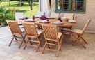 Stół ogrodowy ALICUDI 180/240×120 rozkładany z drewna teak na taras lub patio