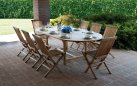 Stół ogrodowy ALICUDI 180/240×120 rozkładany z drewna teak na taras lub patio