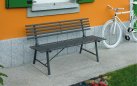 Ławka ogrodowa GALLIPOLI 150×60 ze stali grafitowa