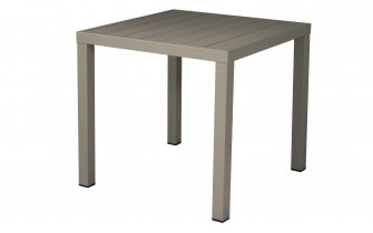 Taupe stół kwadratowy ogrodowy do kawiarni 80x80 cm MIRANTE