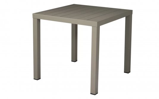 Taupe stół kwadratowy ogrodowy do kawiarni 80x80 cm MIRANTE