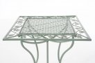 kwadratowy stół stylowy metaloplastyka jasnozielony ANTONIO 60x60