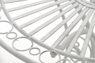 BIAŁY ANTYCZNY Okrągły stolik prowansalski śr. 70 cm HEREDIA metaloplastyka 