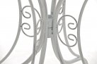 BIAŁY ANTYCZNY Okrągły stolik prowansalski śr. 70 cm HEREDIA metaloplastyka 