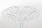 BIAŁY Okrągły stolik prowansalski śr. 70 cm HEREDIA metaloplastyka 