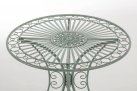 ZIELONY PATYNOWANY Okrągły stolik prowansalski śr. 70 cm HEREDIA metaloplastyka 