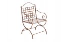 fotel klasyczny metalowy brązowy retro