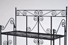 Czarny regał z metaloplastyki  z ornamentami vintage CHAND