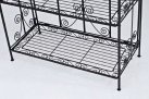 Czarny regał z metaloplastyki  z ornamentami vintage CHAND