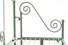 Jasnozielony antyczny regał z metaloplastyki  z ornamentami vintage CHAND