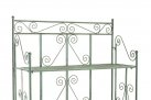 Jasnozielony antyczny regał z metaloplastyki  z ornamentami vintage CHAND