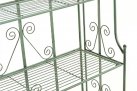 Jasnozielony antyczny regał z metaloplastyki  z ornamentami vintage CHAND