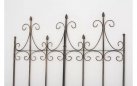 Płotek ogrodowy metalowy retro FABIUS kolor brązy metaliczny metaloplastyka