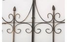 Płotek ogrodowy metalowy retro FABIUS kolor brązy metaliczny metaloplastyka