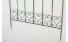 Płotek ogrodowy metalowy retro FABIUS kolor zielony antyczny metaloplastyka