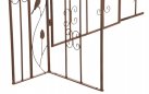 Metalowy łuk ogrodowy GRENADA z dekoracyjną bramką stalowy kolor brązowy antyczny