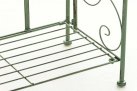 Zielony antyczny składany regał metaloplastyka prowansalski ROCHA