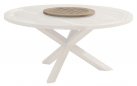 okrągły stół ogrodowy LOUVRE teak śr. 160 cm nakładka obrotowa