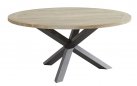 okrągły stół ogrodowy LOUVRE teak śr. 160 cm nogi aluminiowe