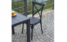 Krzesło do ogródków z polipropylenu ANTRACYT TRATTORIA