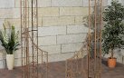 łuk różany z bramką z metaloplastyki retro SELVA brązowy antyczny