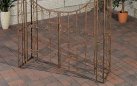 łuk różany z bramką z metaloplastyki retro SELVA brązowy antyczny