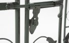 łuk różany z bramką z metaloplastyki retro SELVA zielony postarzany