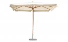 Parasol ogrodowy z nogą drewnianą centralną STANDARD 3x2 m poszycie kremowe