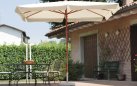 Parasol ogrodowy z nogą drewnianą centralną STANDARD 3x2 m poszycie kremowe