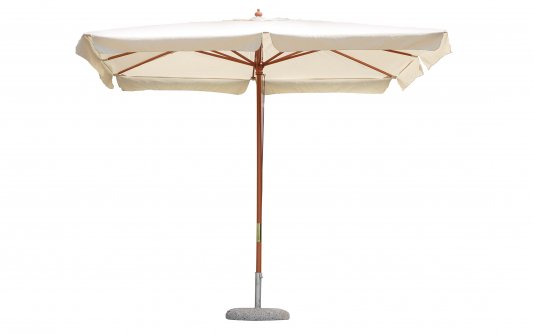 Parasol ogrodowy z nogą drewnianą centralną STANDARD 3x2 m poszycie kremowe Parasol ogrodowy z nogą drewnianą centralną STANDARD 3x2 m poszycie kremowe