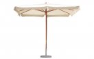 Parasol ogrodowy z nogą drewnianą centralną STANDARD 3x4 m poszycie kremowe