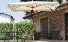 Parasol ogrodowy z nogą drewnianą centralną STANDARD 3x4 m poszycie kremowe
