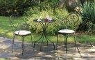 Czarne krzesło metalowe retro ocynkowane metaloplastyka STRESA