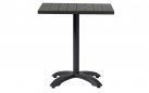 Kwadratowy stolik bistro 70x70 cm aluminiowy antracyt noga centralna CALYPSO