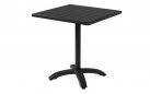 Kwadratowy stolik bistro 70x70 cm aluminiowy antracyt noga centralna CALYPSO