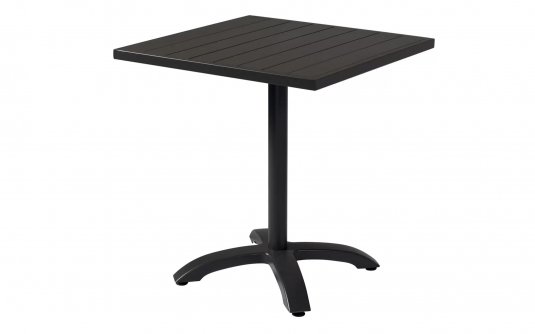 Kwadratowy stolik bistro 70x70 cm aluminiowy antracyt noga centralna CALYPSO Kwadratowy stolik bistro 70x70 cm aluminiowy antracyt noga centralna CALYPSO