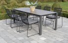 Stół aluminiowy ogrodowy GOA z blatem HPL szarym 
