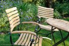 fotel składany retro ogrodowy z drewna teak 