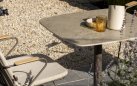 Stół kwadratowy z blatem ceramicznym VEROMNT noga brązowa