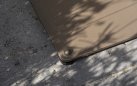 Stół kwadratowy z blatem ceramicznym VEROMNT noga brązowa