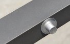 ekskluzywny rozkłdany stół PRIMAVERA 220 do 340 cm blat ceramiczny nogi ciemnoszare krzesło SENSE